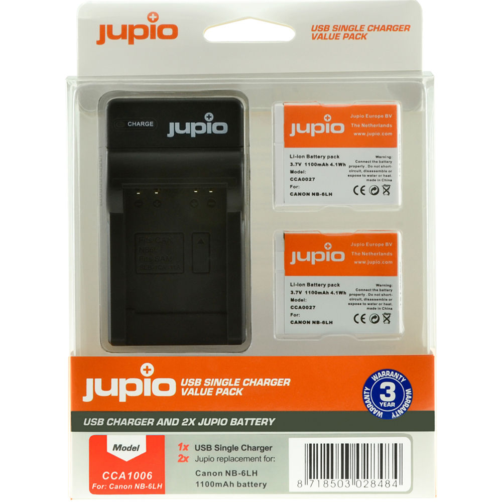 Batería Jupio Pair of NB-6LH y USB Single cargador Value unidades - vista principal