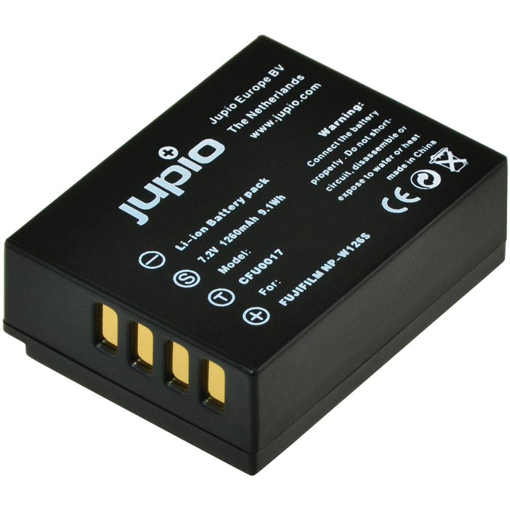 Batería Jupio Pair of NP-W126S & USB doble cargador Value unidades (1260mAh) - vista frontal