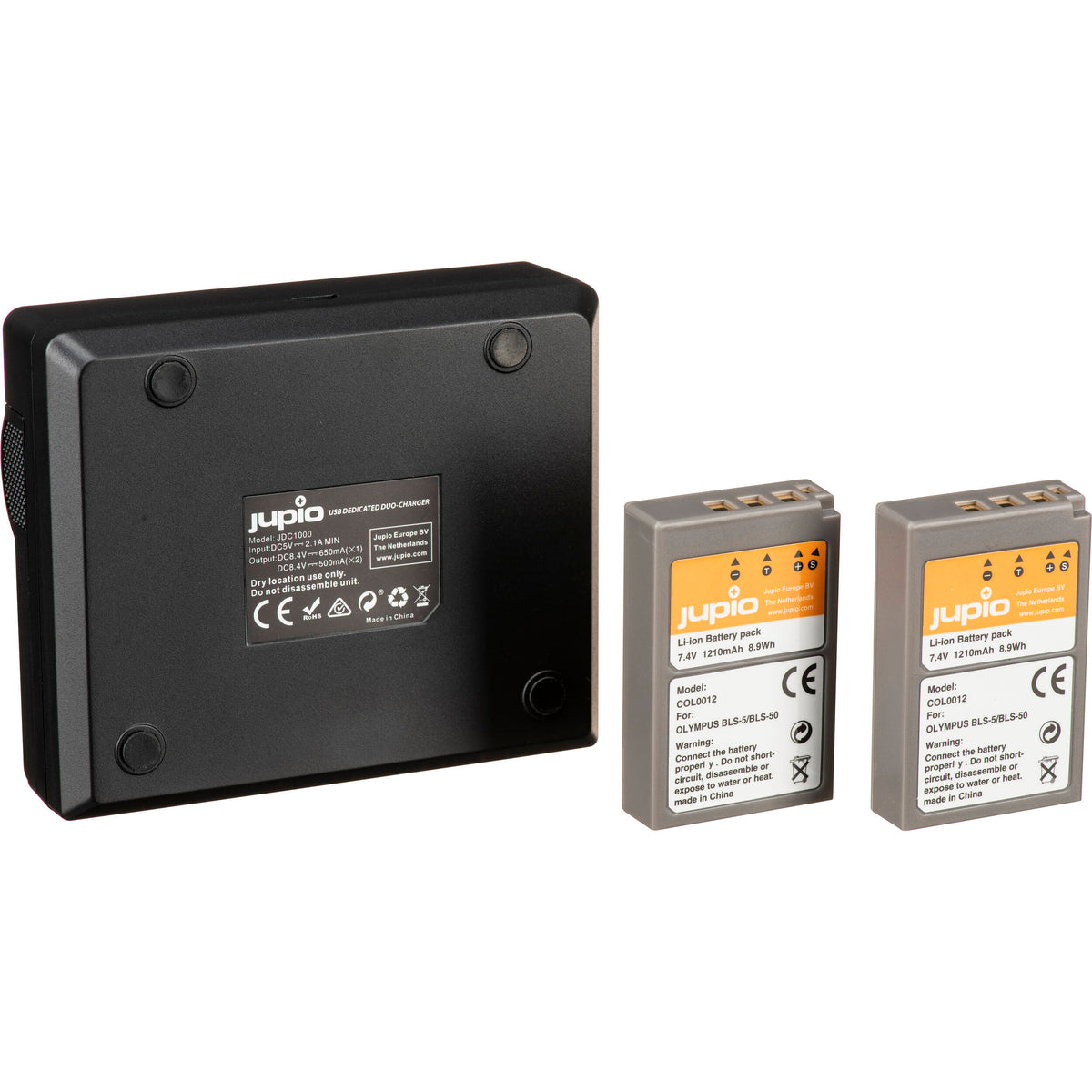 Batería Jupio Pair of PS-BLS5 & USB doble cargador Value unidades (1210mAh) - vista frontal