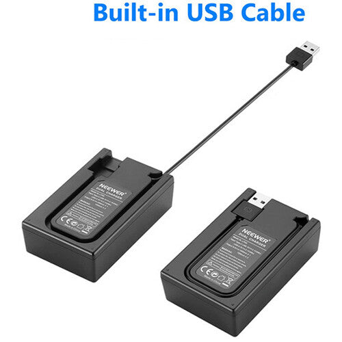 Batería Neewer doble USB cargador con LCD & 2 LP-E6NH 2250mAh - en uso