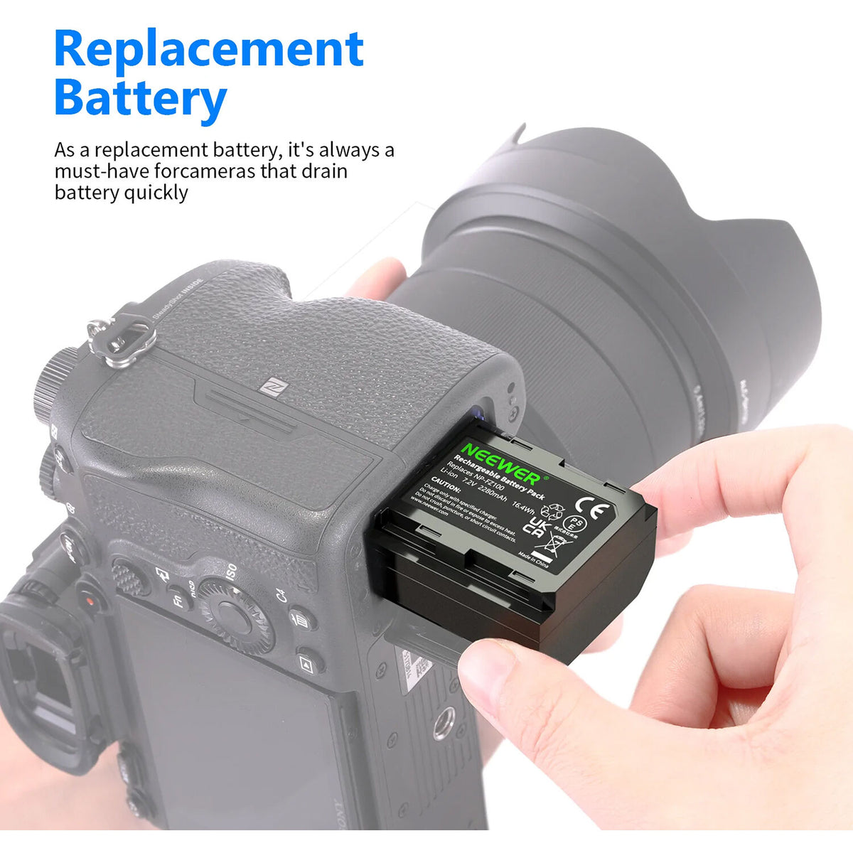 Batería Neewer NP-FZ100 Type (2280mAh) - contenido de la caja