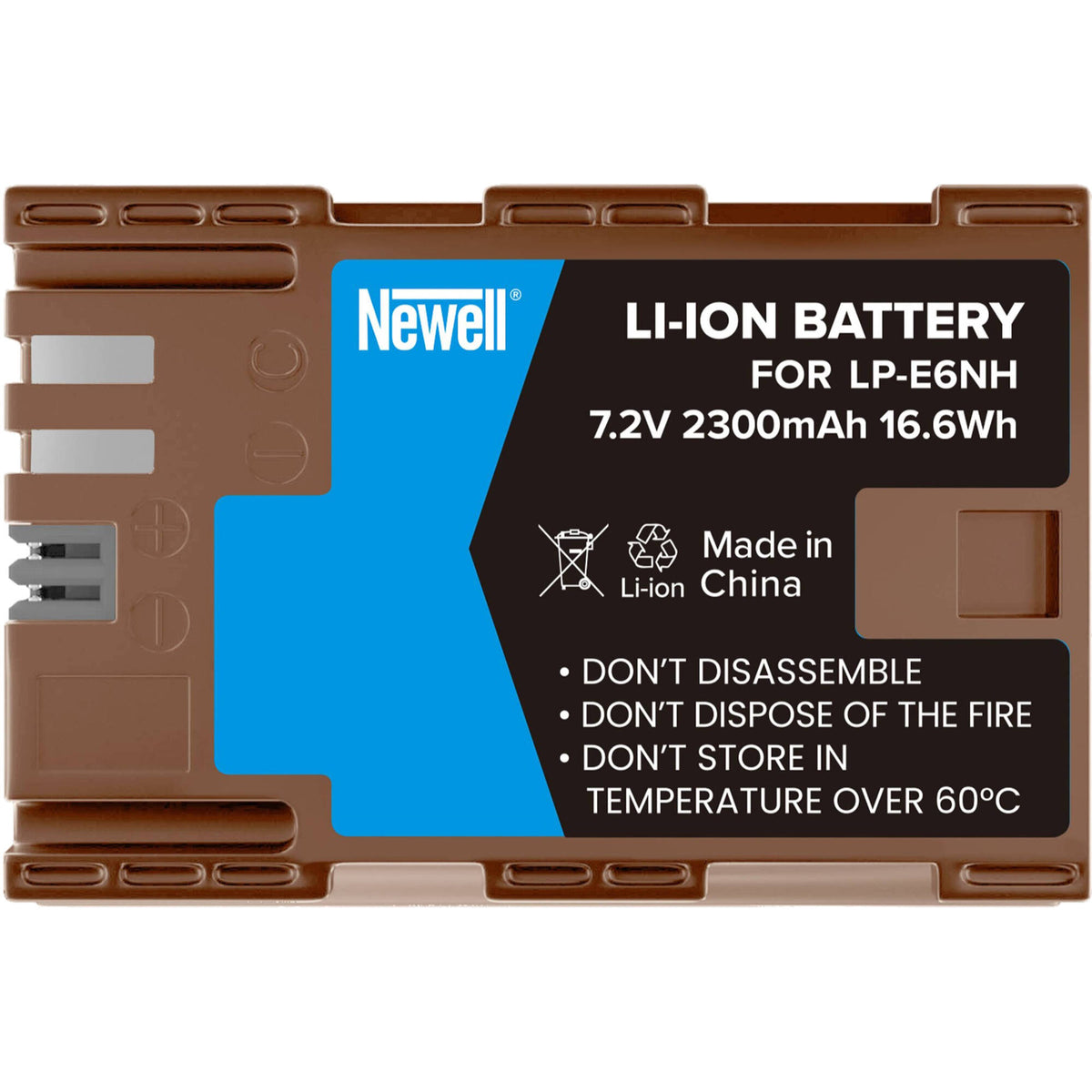 Batería Newell LP-E6NH USB-C (2300mAh) - vista trasera
