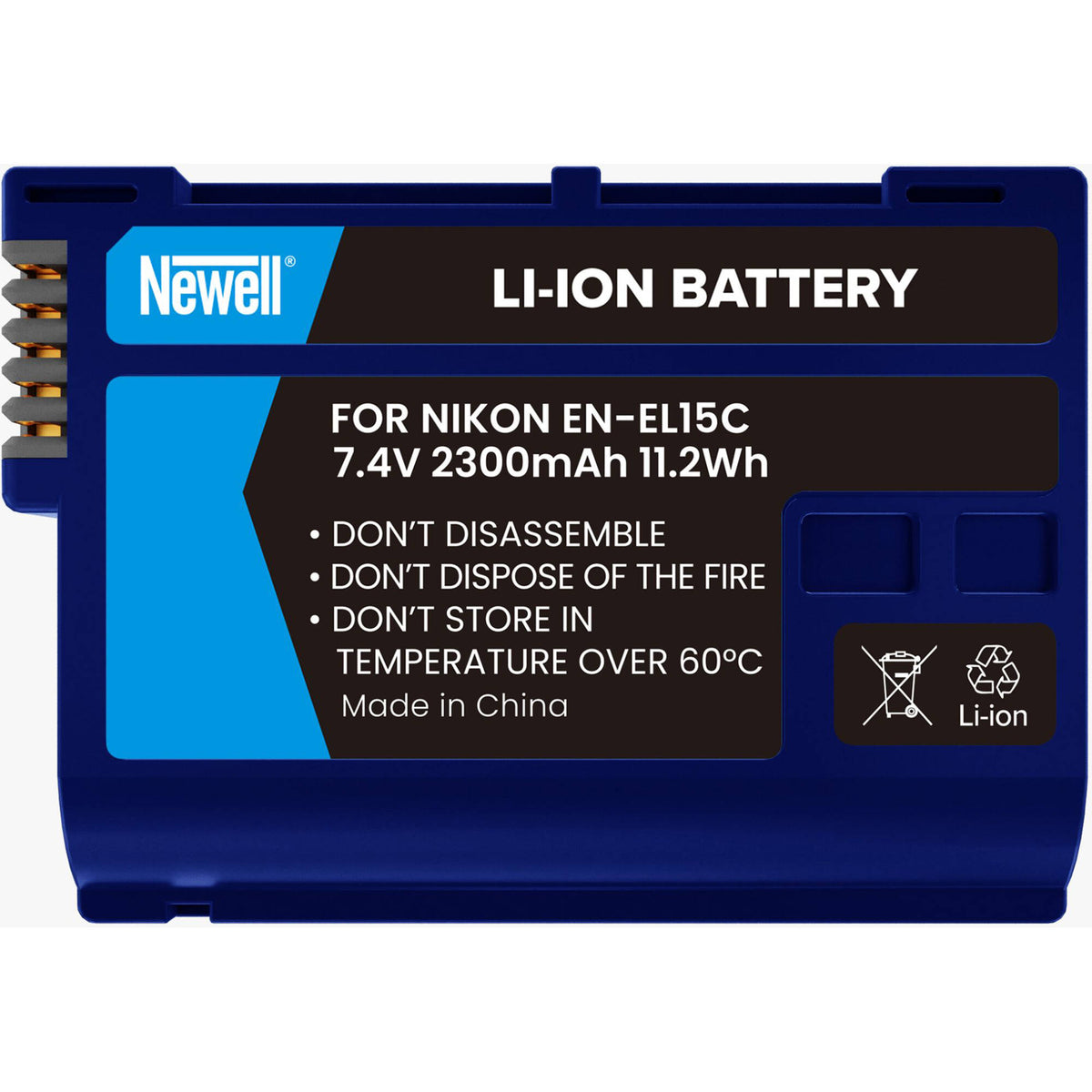 Batería Newell SupraCell EN-EL15C (2300mAh) - vista trasera