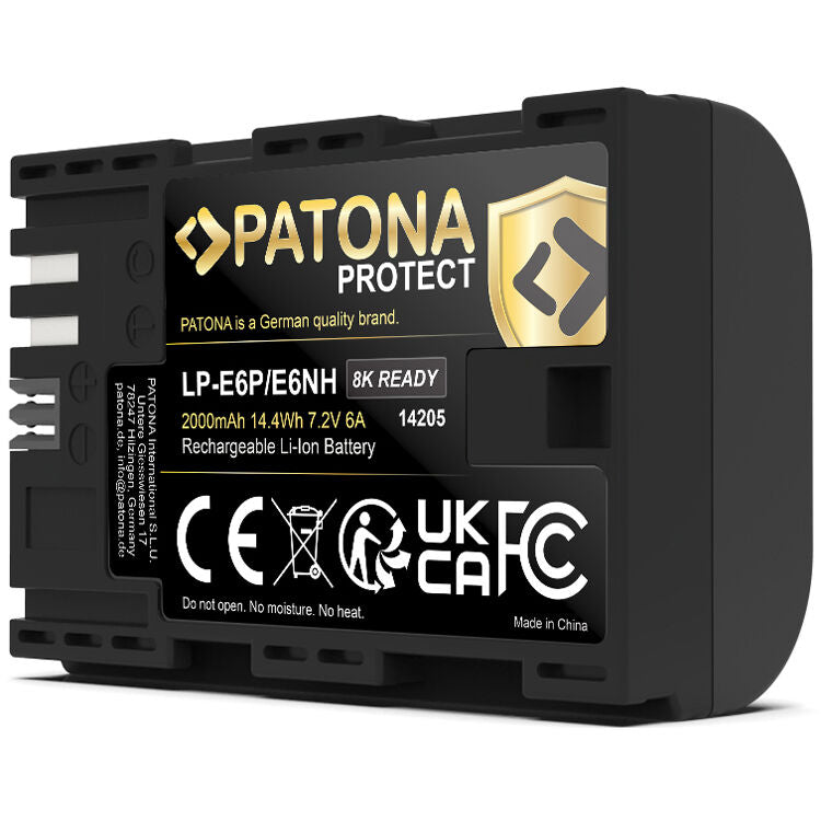 Batería PATONA Protect LP-E6P (2000mAh) - vista lateral