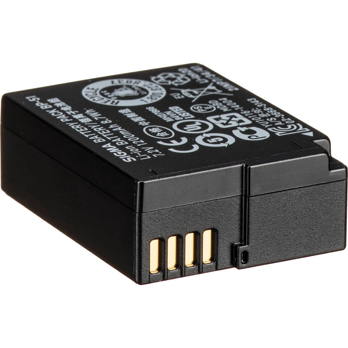 Batería Sigma BP-51 (7.2V, 1200mAh) - vista frontal