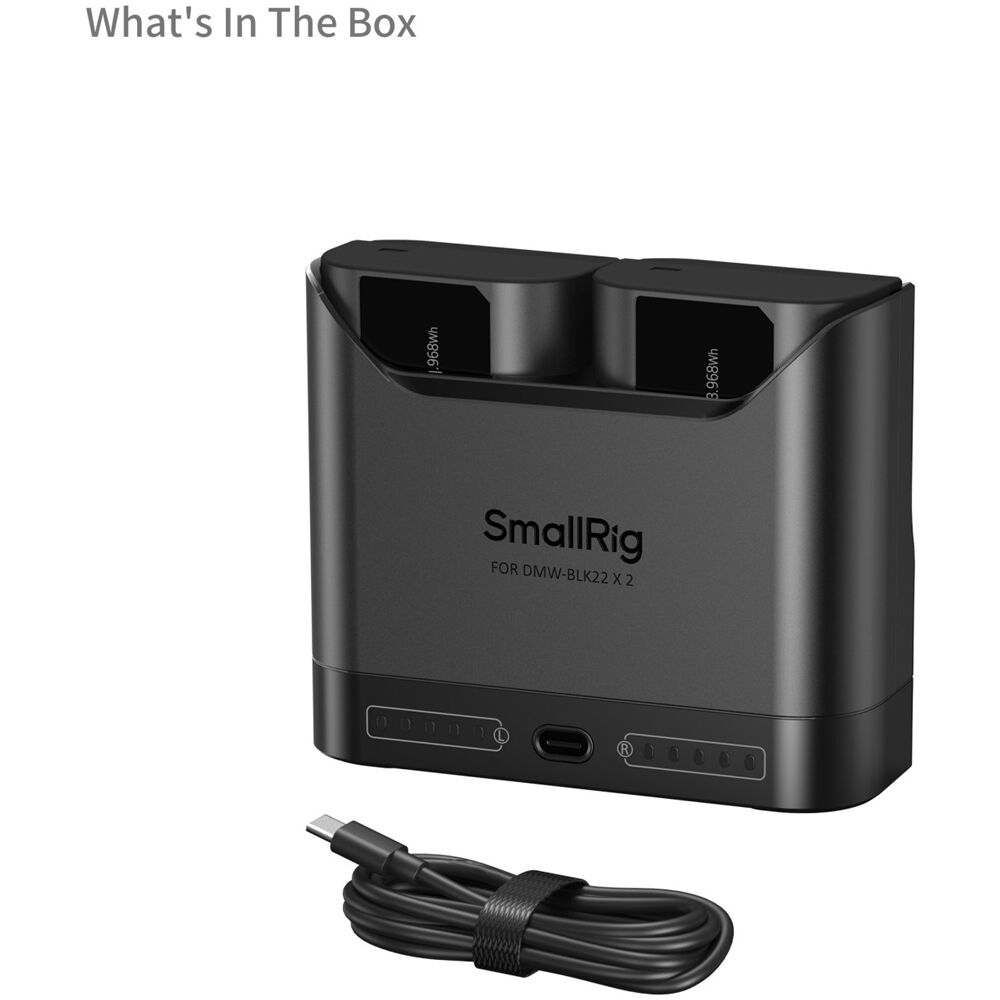 Batería SmallRig DMW-BLK22 Camera cargador kit - en uso