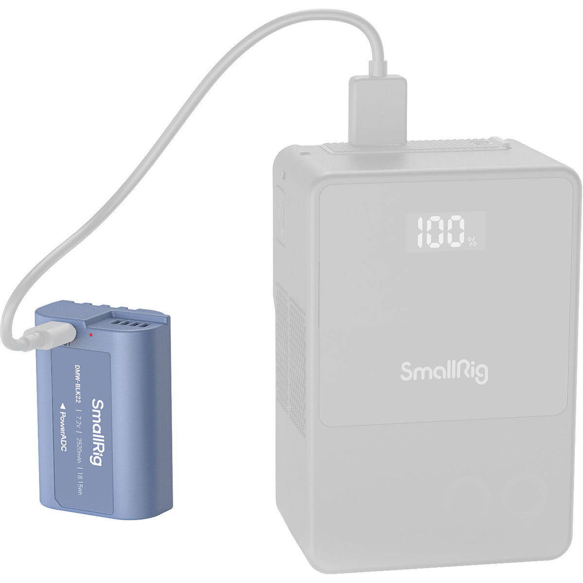 Batería SmallRig DMW-BLK22 USB-C (2520mAh, Azul) - detalle