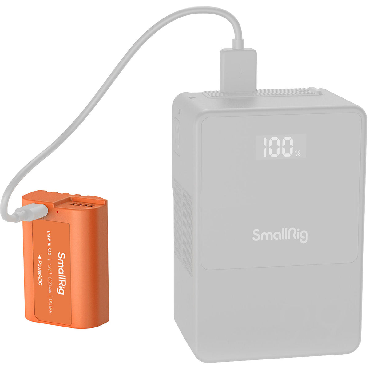 Batería SmallRig DMW-BLK22 USB-C (2520mAh, Orange) - detalle