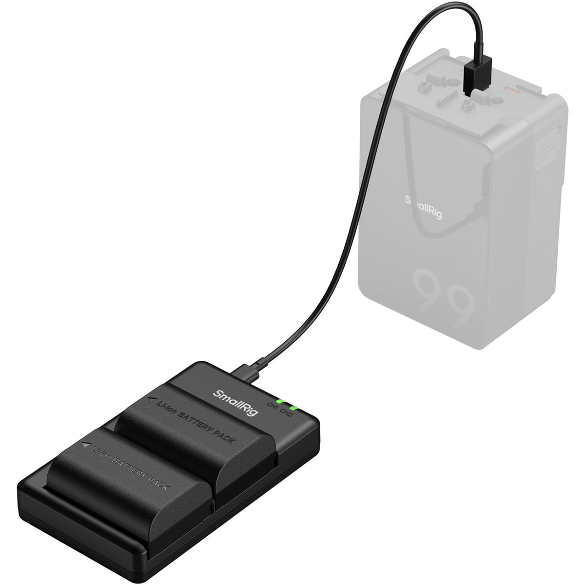 Batería SmallRig E6P-BR24 kit con 2 y 2-bahías USB cargador - detalle
