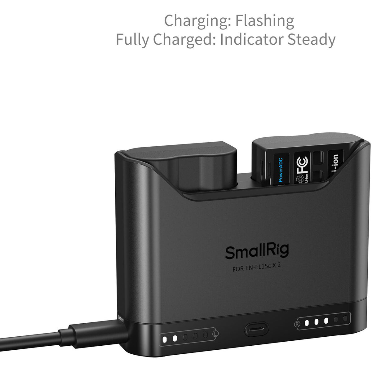 Batería SmallRig EN-EL15C Camera cargador kit - vista lateral
