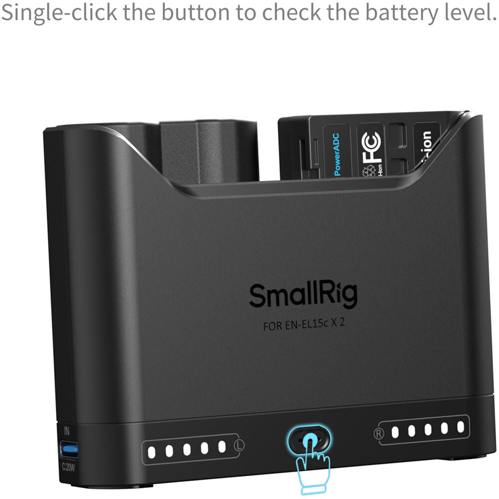 Batería SmallRig EN-EL15C Camera cargador kit - puertos y conexiones