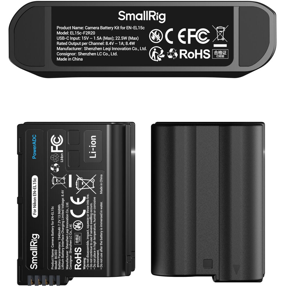 Batería SmallRig EN-EL15C Camera cargador kit - detalle