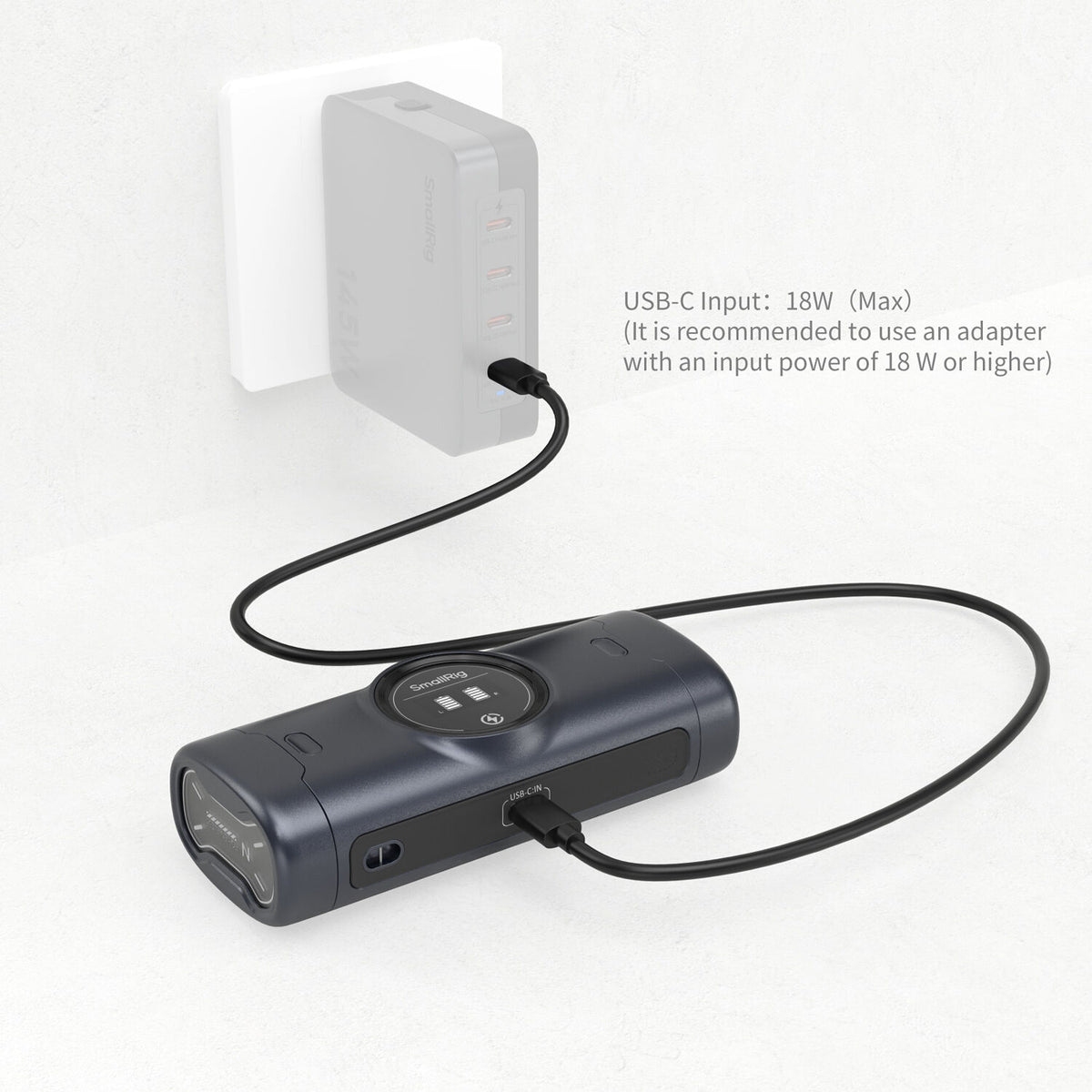 Batería SmallRig EN-EL15c kit con 2 y portátil 2-bahías cargador Case - vista trasera