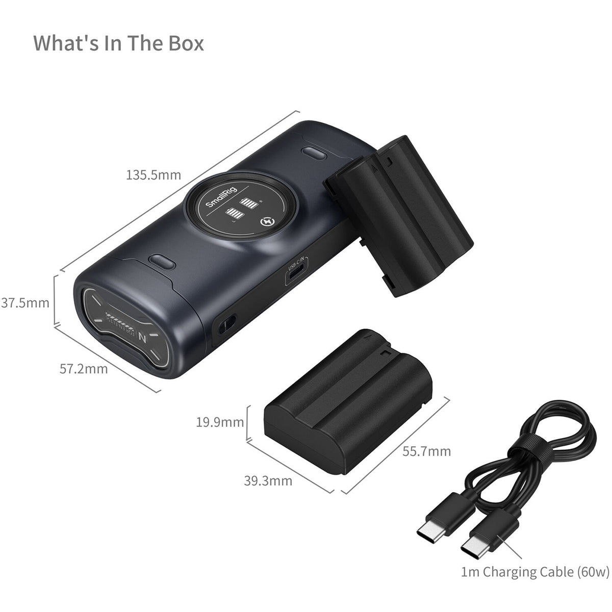 Batería SmallRig EN-EL15c kit con 2 y portátil 2-bahías cargador Case - en uso