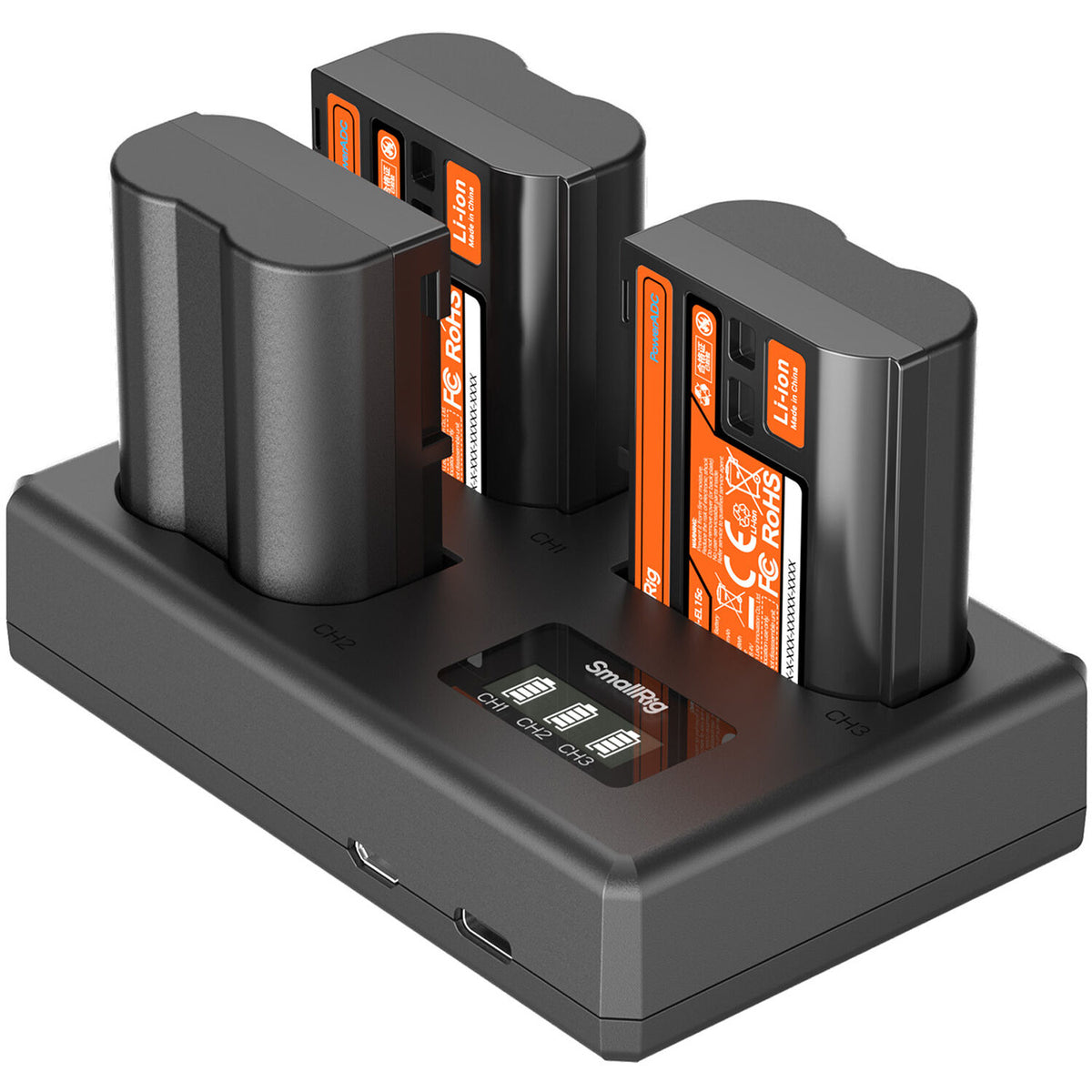 Batería SmallRig EN-EL15c kit con 3 y portátil 3-bahías cargador - vista principal