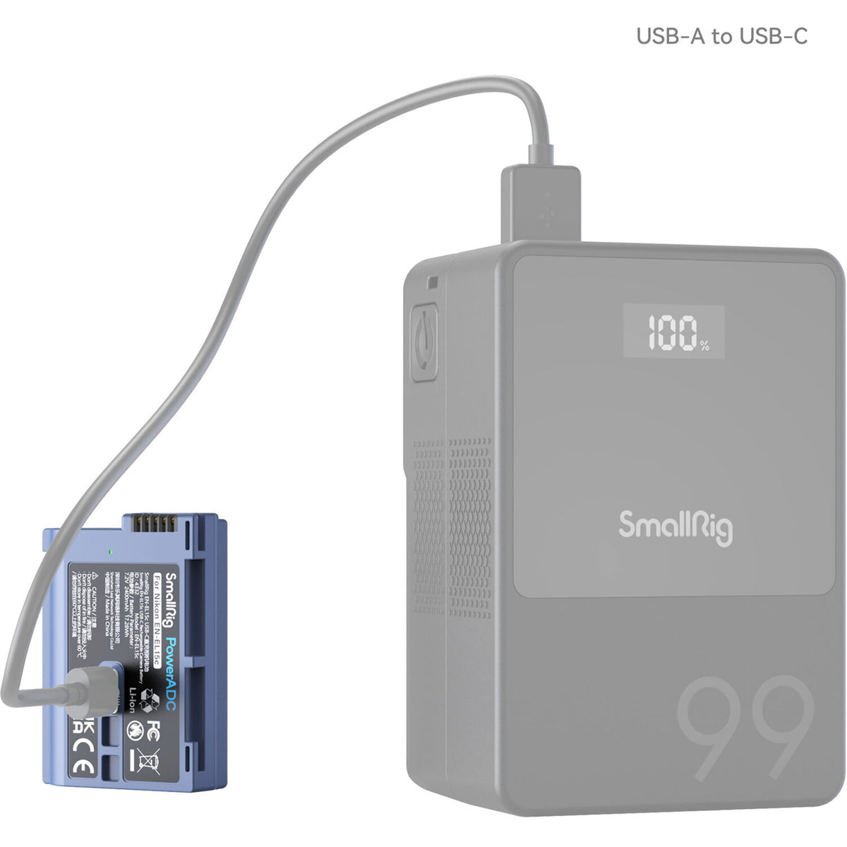 Batería SmallRig EN-EL15c USB-C (2400mAh, Azul) - contenido de la caja