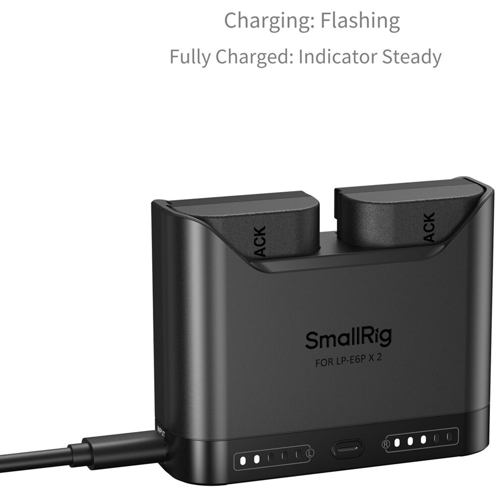 Batería SmallRig LP-E6NH Camera cargador kit - vista lateral