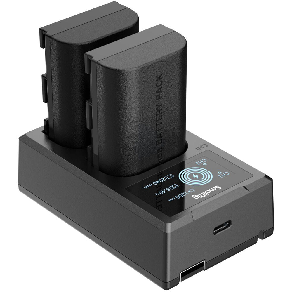 Batería SmallRig LP-E6NH kit con 2 y 2-bahías USB cargador - vista principal