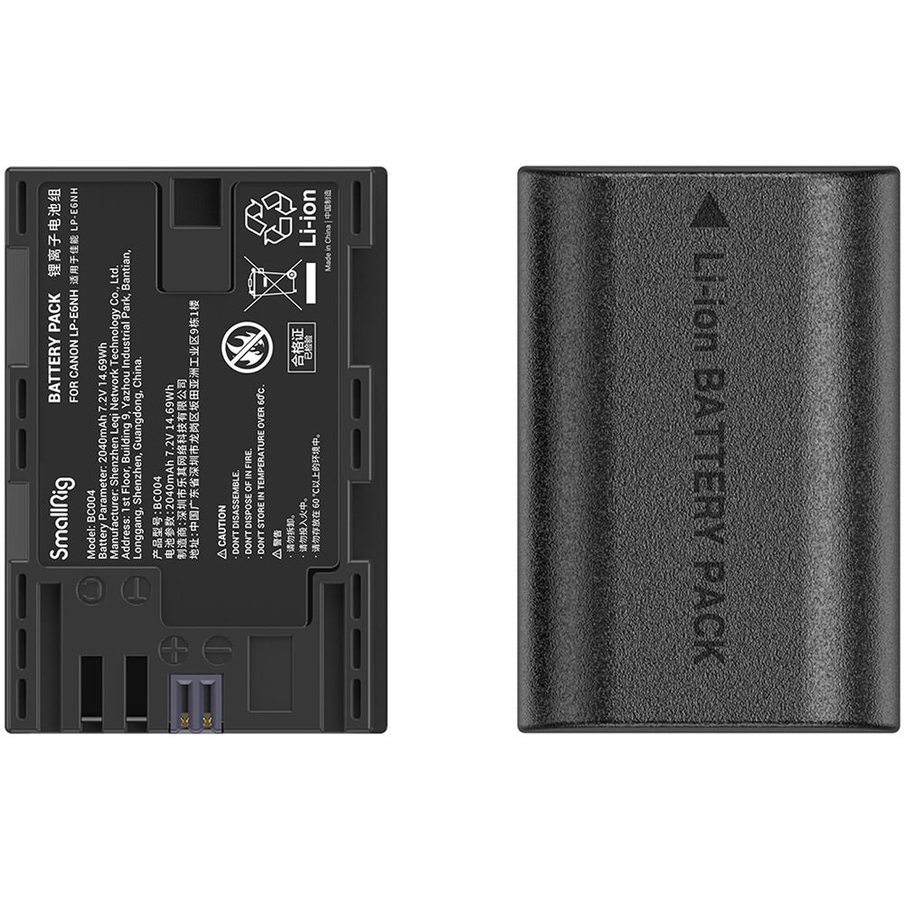 Batería SmallRig LP-E6NH kit con 2 y 2-bahías USB cargador - vista lateral