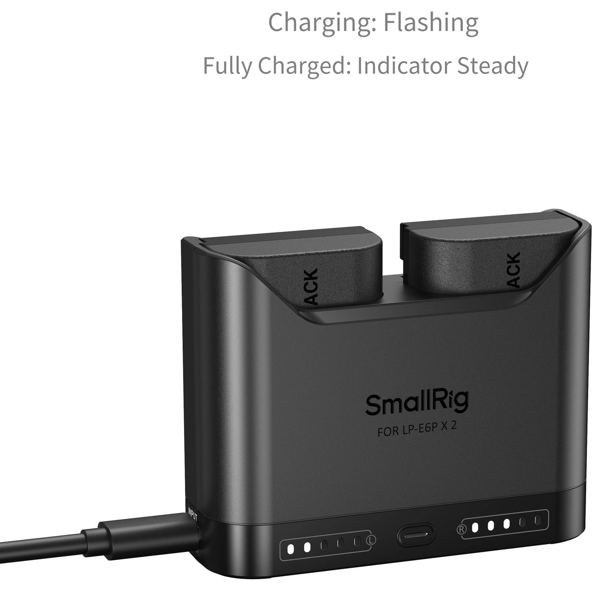Batería SmallRig LP-E6P Camera cargador kit - vista lateral