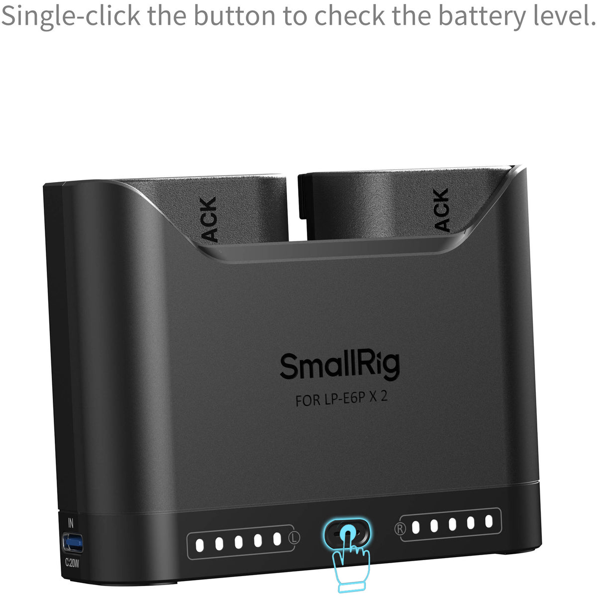 Batería SmallRig LP-E6P Camera cargador kit - puertos y conexiones