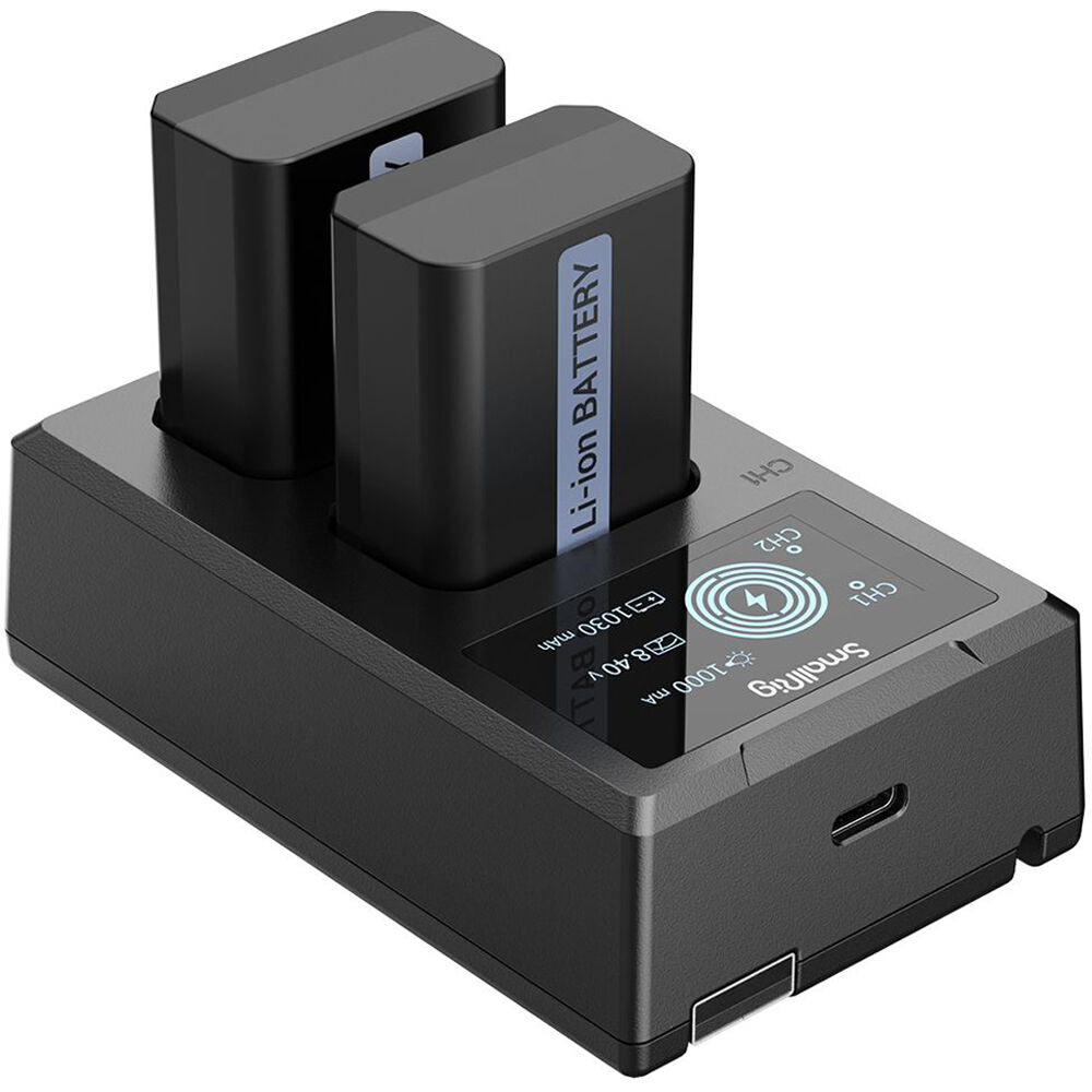Batería SmallRig NP-FW50 kit con 2 y 2-bahías USB cargador - vista principal