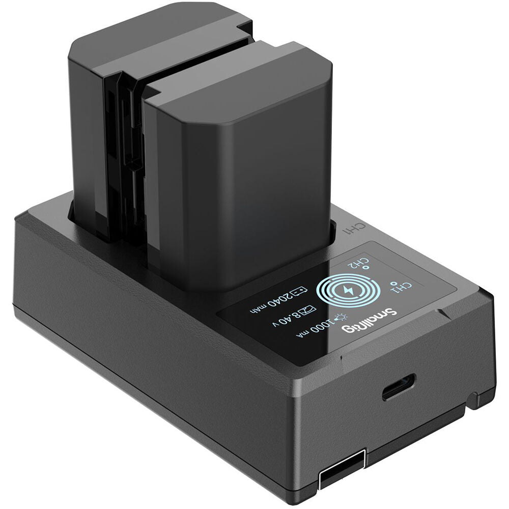 Batería SmallRig NP-FZ100 kit con 2 y 2-bahías USB cargador - vista principal