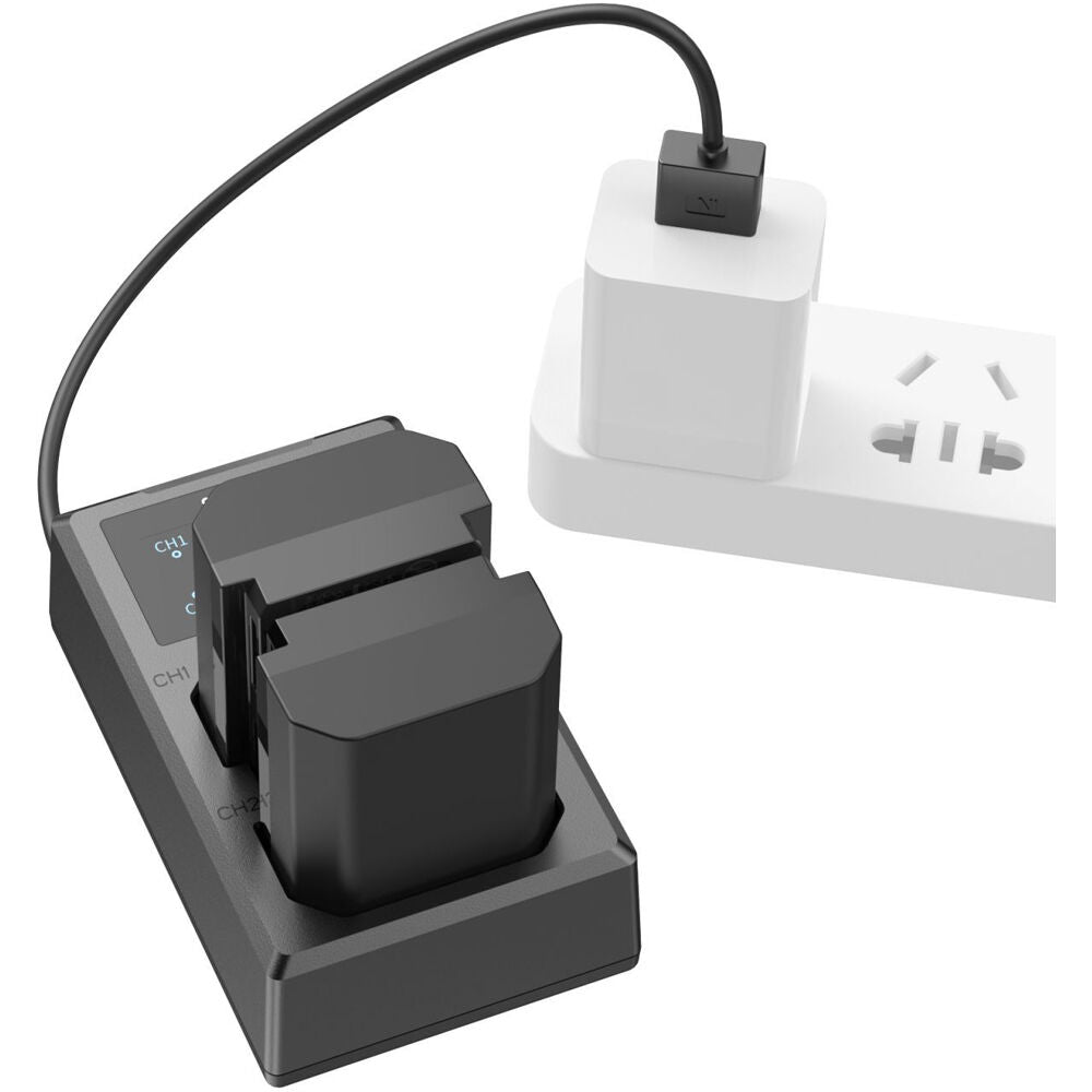 Batería SmallRig NP-FZ100 kit con 2 y 2-bahías USB cargador - contenido de la caja