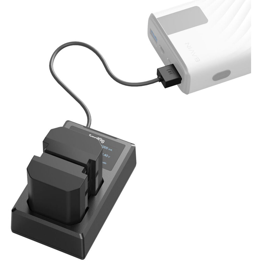 Batería SmallRig NP-FZ100 kit con 2 y 2-bahías USB cargador - en uso