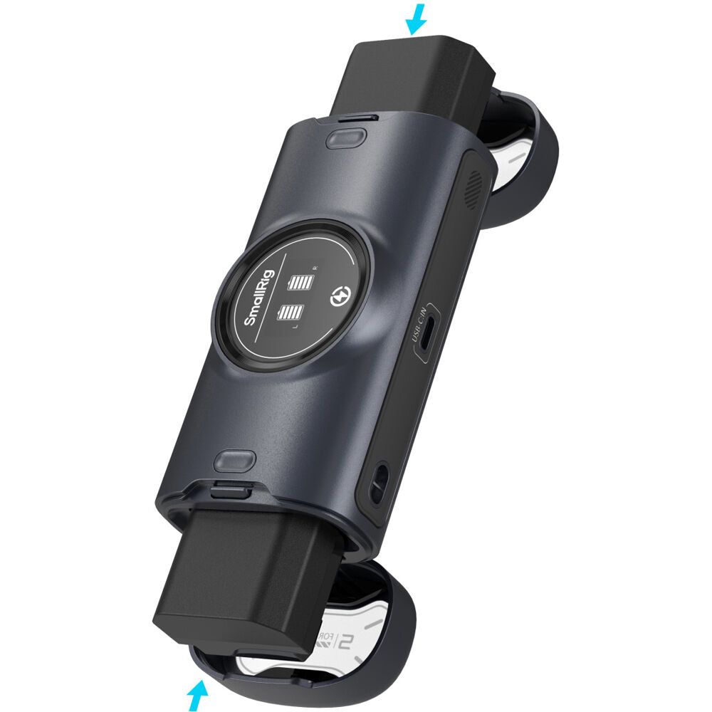 Batería SmallRig NP-FZ100 kit con 2 y portátil 2-bahías cargador Case - vista frontal