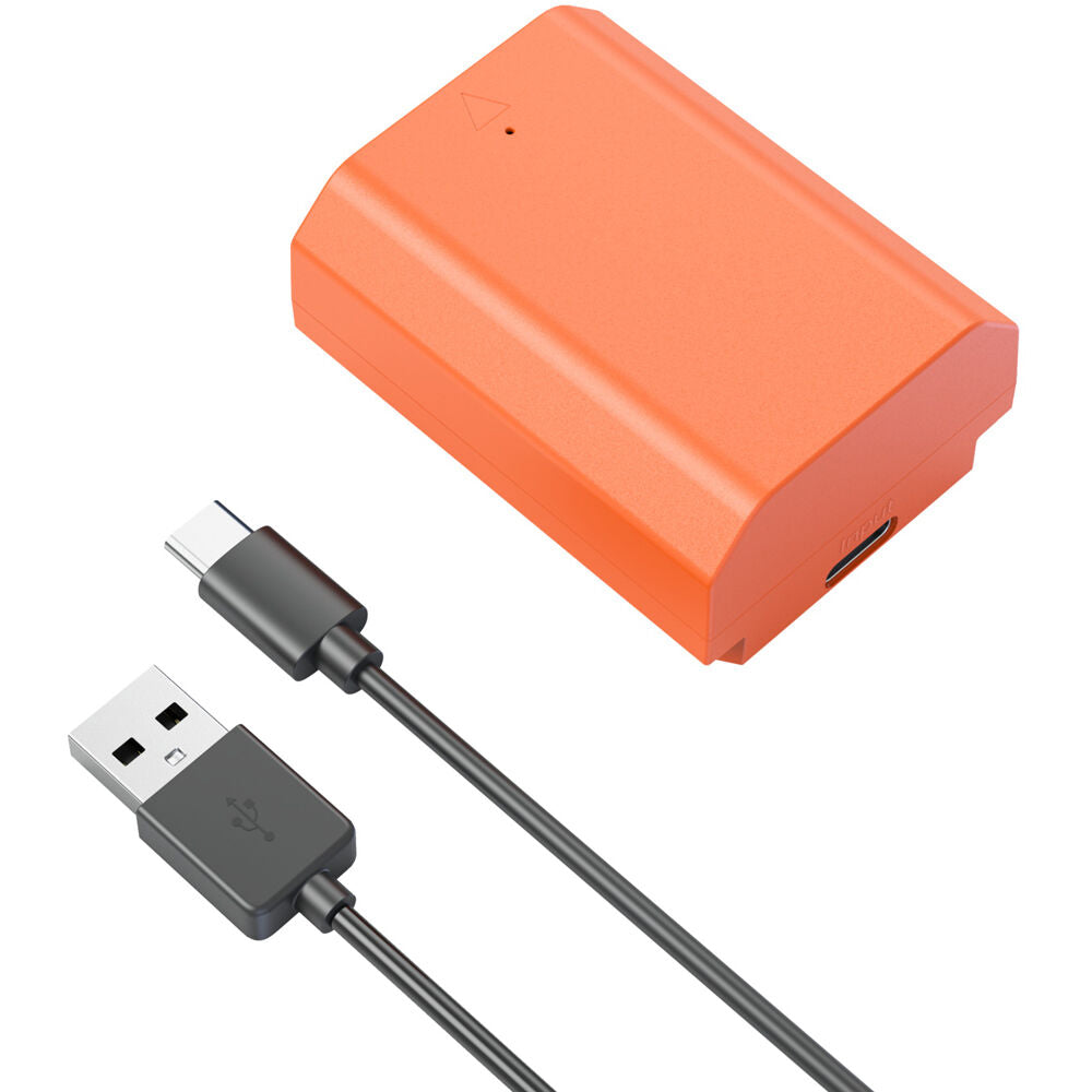 Batería SmallRig NP-FZ100 USB-C (2400mAh, Orange) - vista frontal