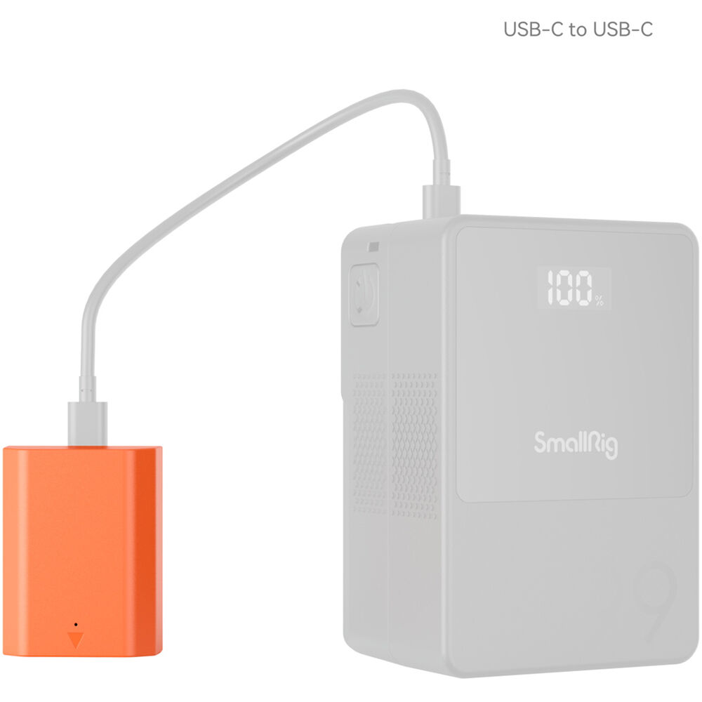 Batería SmallRig NP-FZ100 USB-C (2400mAh, Orange) - contenido de la caja