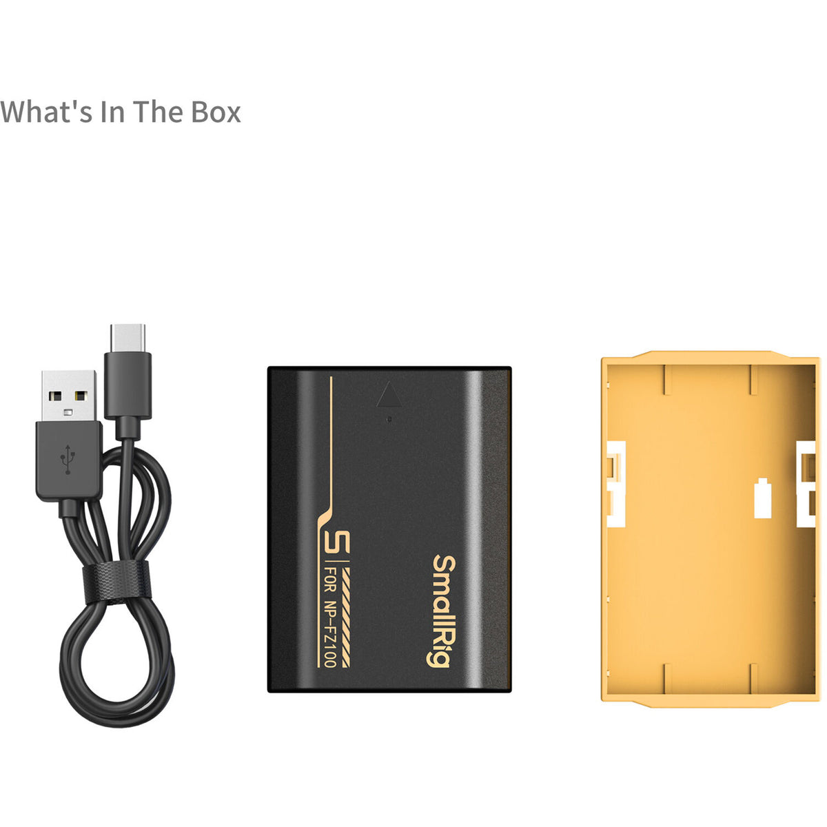 Batería SmallRig NP-FZ100 USB-C (2600mAh, Negro) - en uso