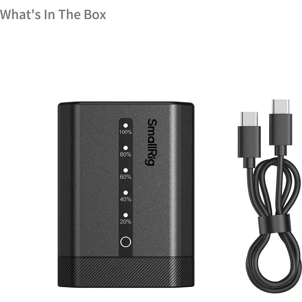 Batería SmallRig NP-FZ100 USB-C con Power Display (2600mAh) - en uso