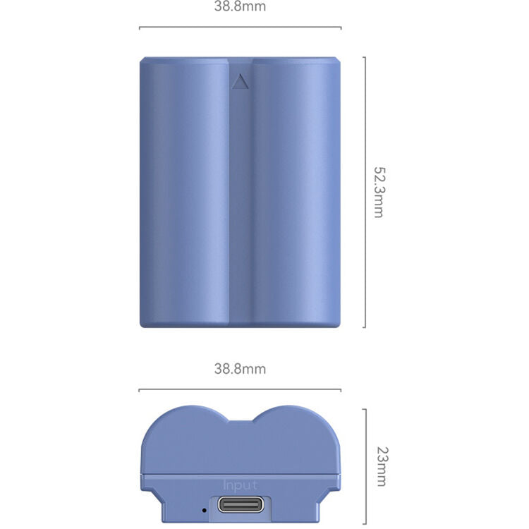 Batería SmallRig NP-W235 USB-C (2400mAh, Azul) - vista lateral