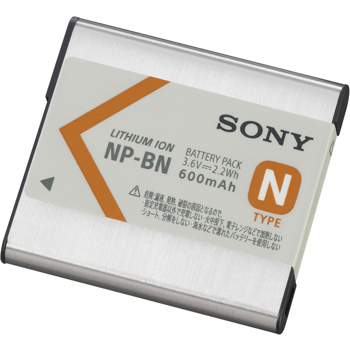Batería Sony NP-BN N-Series para Select Cameras (3.6V, 600mAh, 2.2Wh) - vista lateral