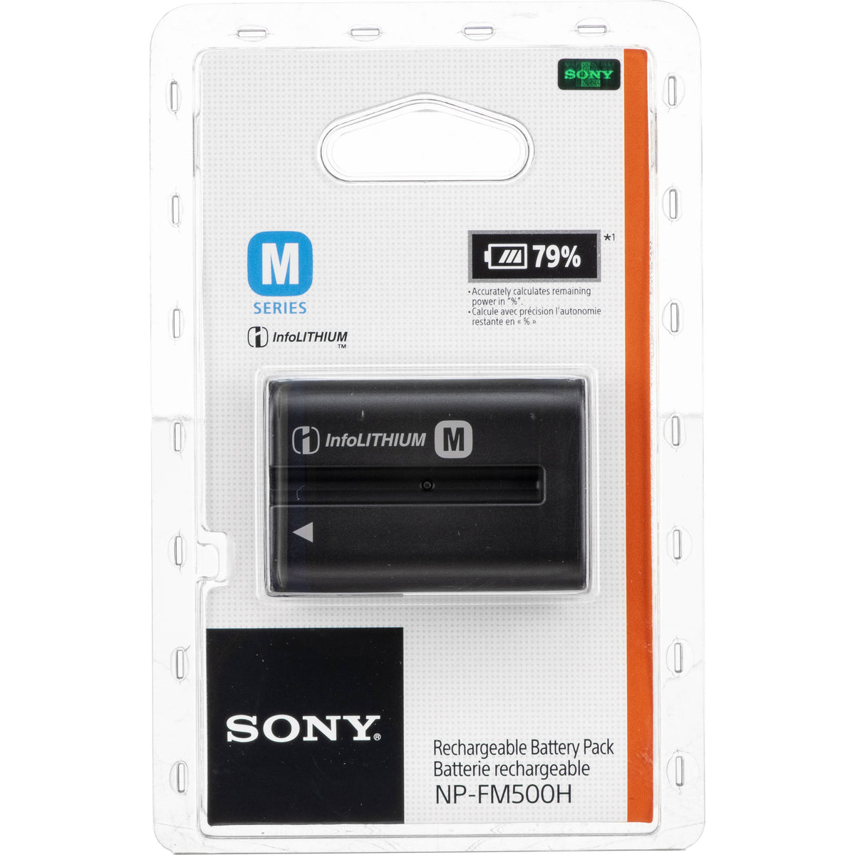 Batería Sony NP-FM500H InfoLithium (7.2V, 1600mAh) - vista frontal