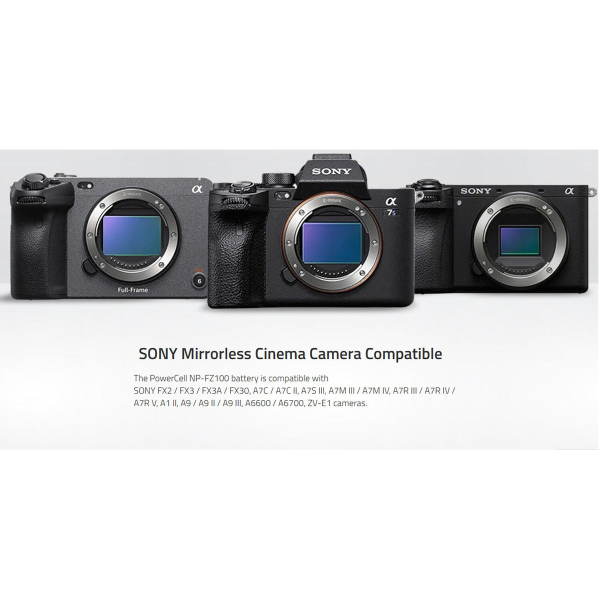 Batería SWIT PowerCell NP-FZ100 USB-C para Select Sony Cameras (2200mAh) - contenido de la caja