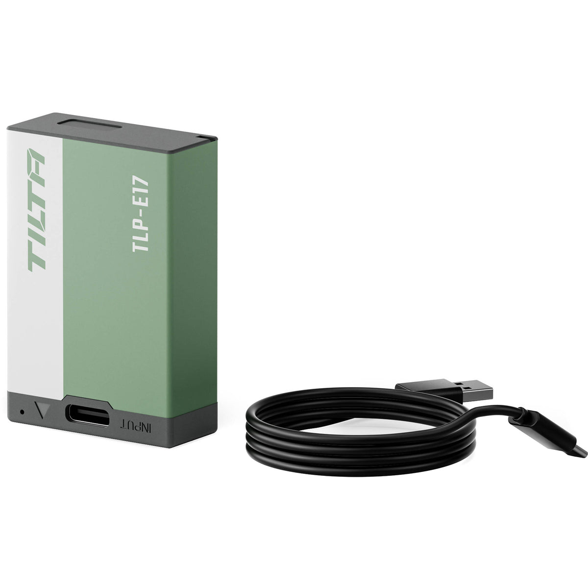 Batería Tilta LP-E17 USB-C (950mAh, Ash Verde) - vista lateral