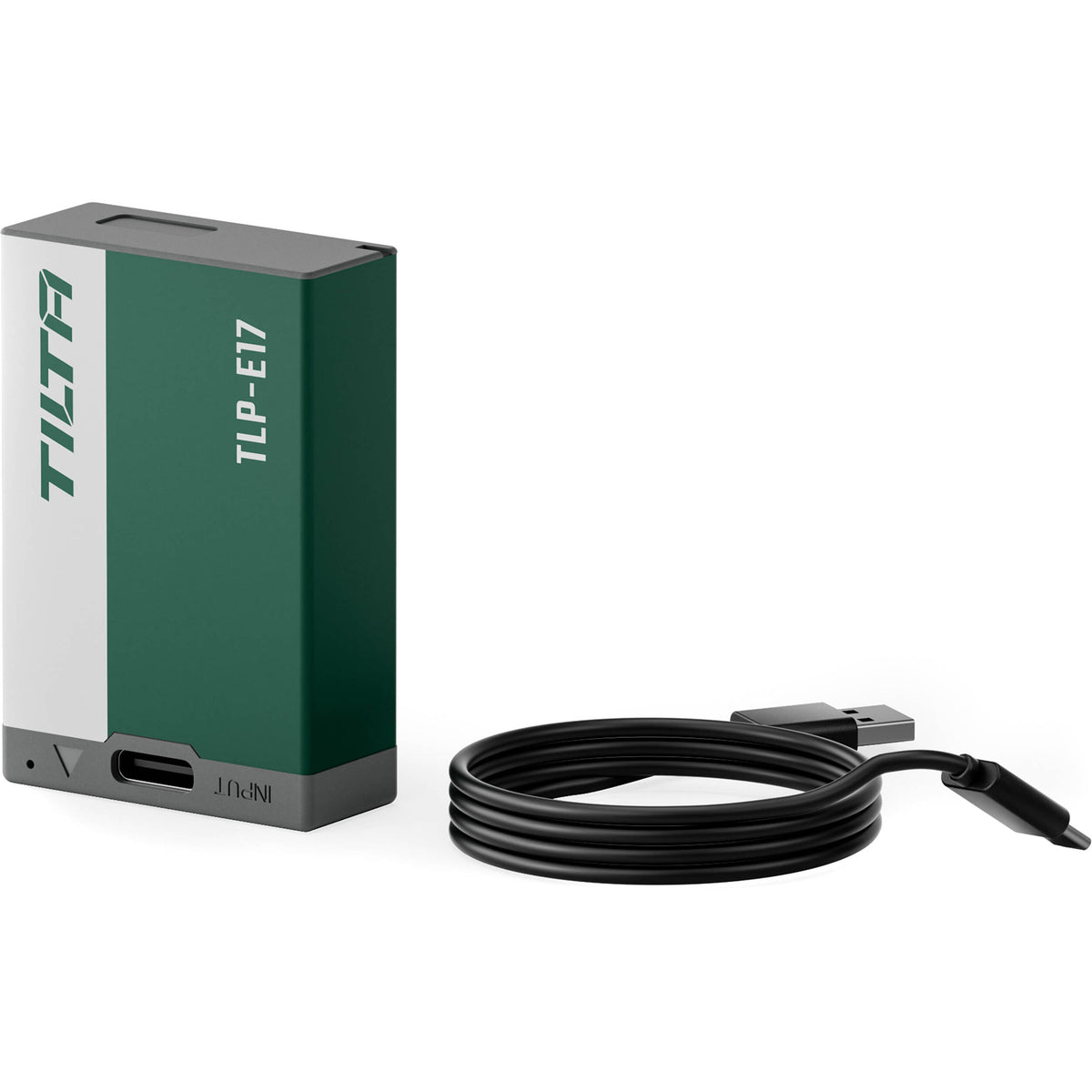 Batería Tilta LP-E17 USB-C (950mAh, Forest Green) - vista lateral