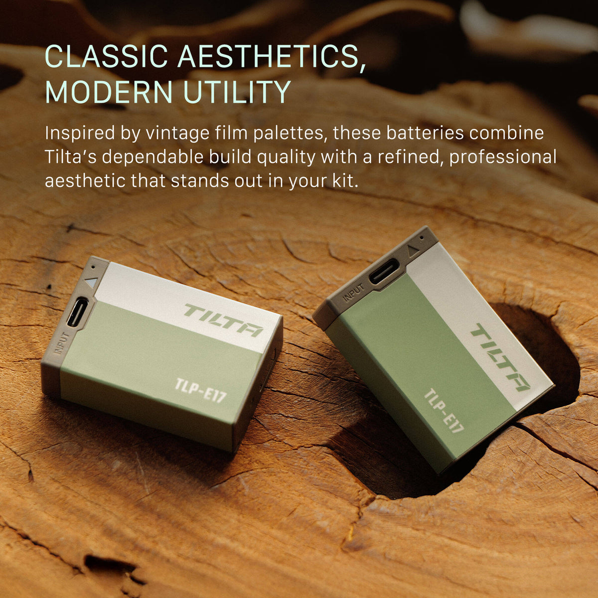 Batería Tilta LP-E17 USB-C (950mAh, Forest Green) - detalle