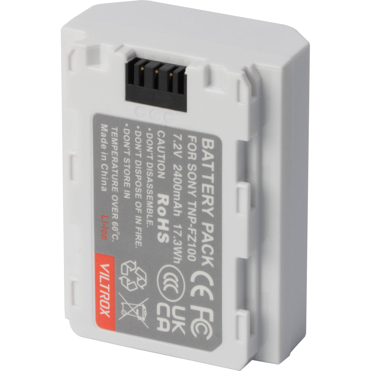 Batería Weeylite TNP-FZ100 con USB-C Charging Port (7.2V, 2400mAh) - vista lateral