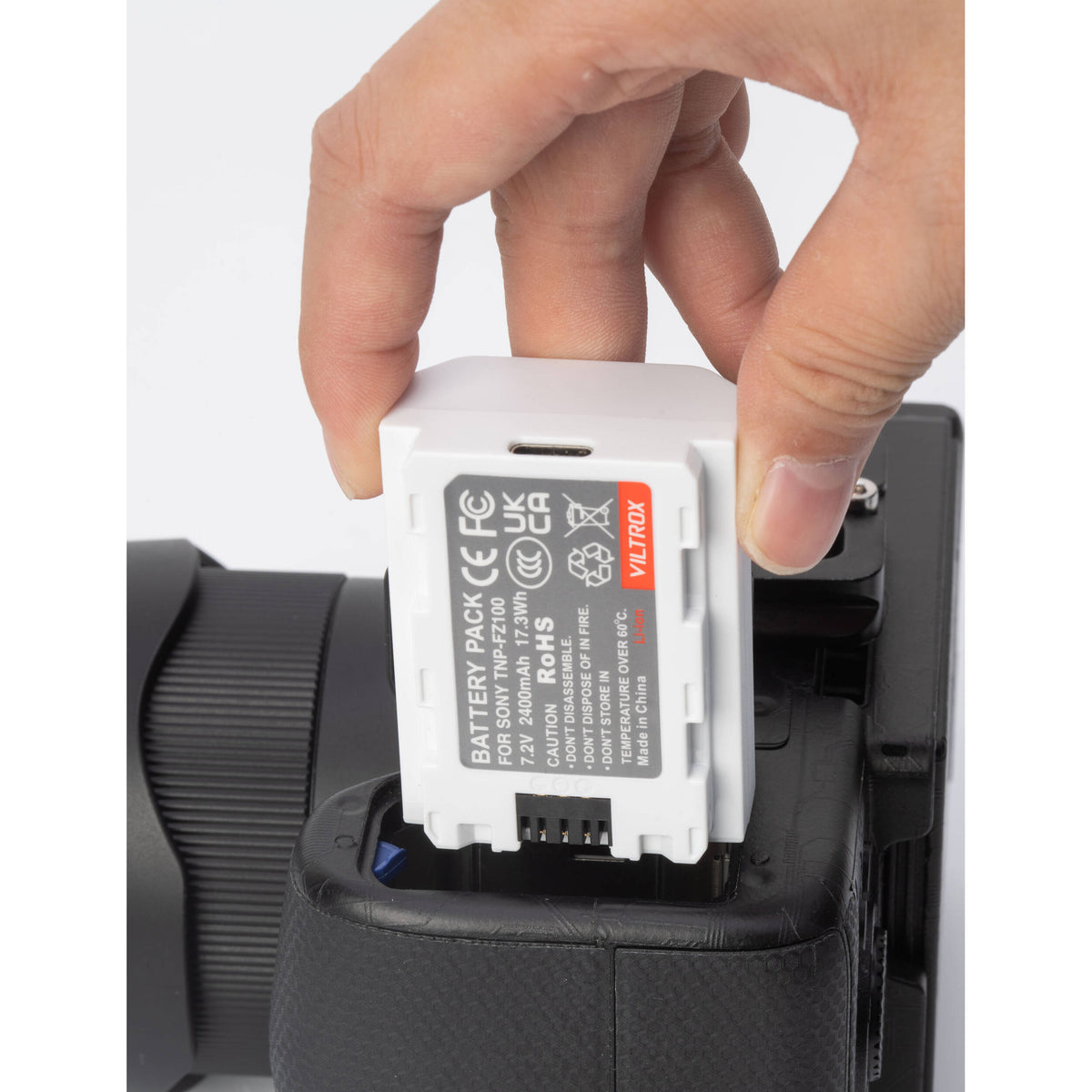 Batería Weeylite TNP-FZ100 con USB-C Charging Port (7.2V, 2400mAh) - contenido de la caja