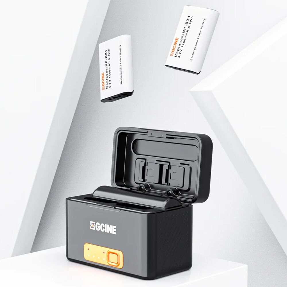 Batería ZGCINE Charging Case para Sony NP-BX1 con Two 1450mAh - vista principal