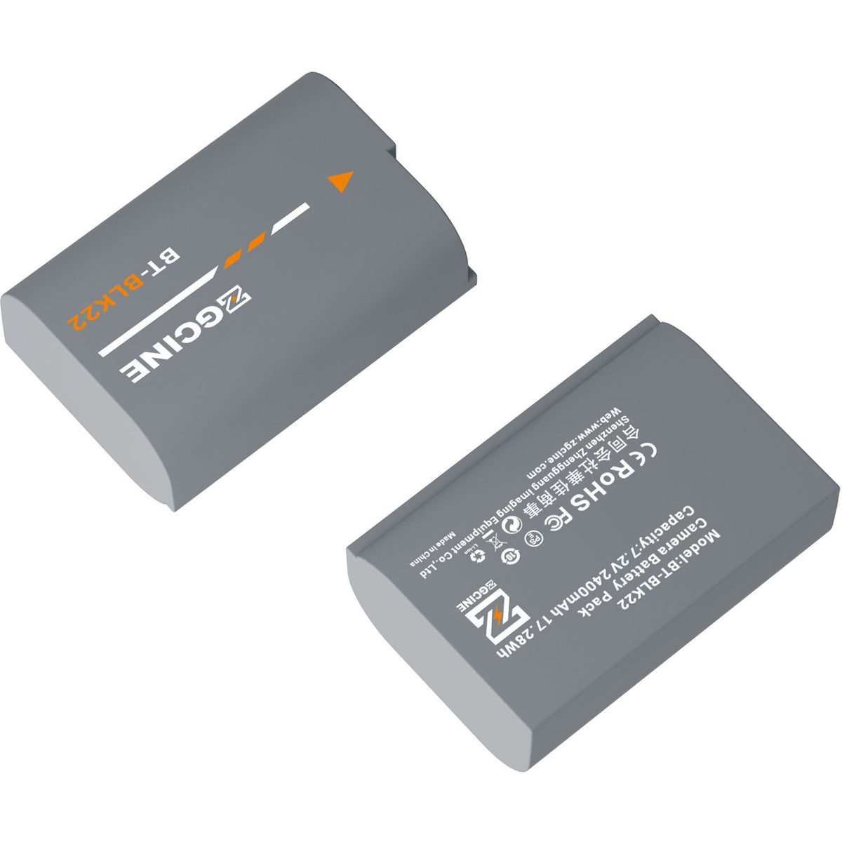 Batería ZGCINE DMW-BLK22 Camera (2400mAh) - vista trasera