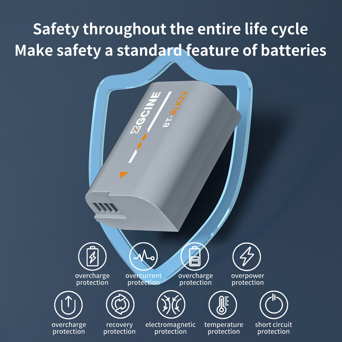 Batería ZGCINE DMW-BLK22 Camera (2400mAh) - puertos y conexiones