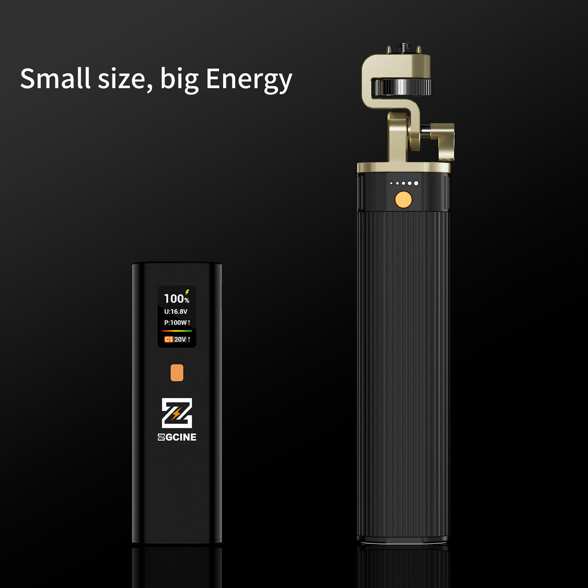 Batería ZGCINE ZG-H50 Mini de empuñadura Handle - detalle