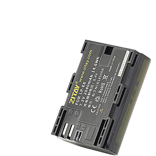 Batería ZITAY LP-E6 (8.4V, 2040mAh) - puertos y conexiones