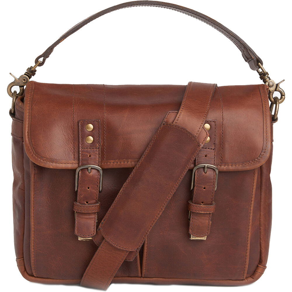 Bolso Bandolera ONA Prince Street Messenger (Antique Cognac) - vista lateral