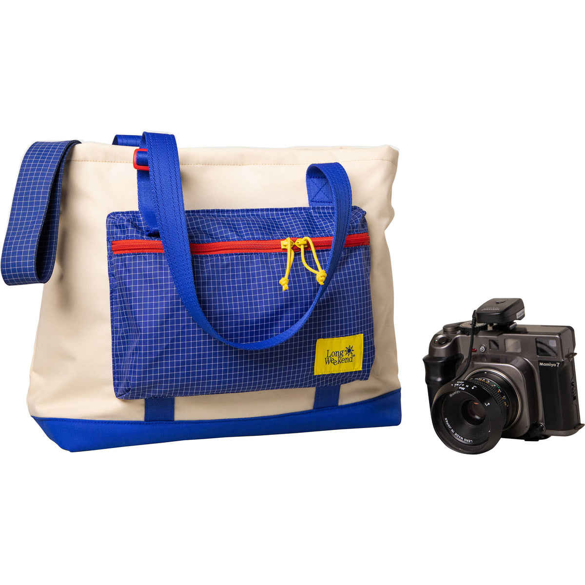 Bolso Long Weekend Beacon (Creme Multi, 18L) - vista lateral